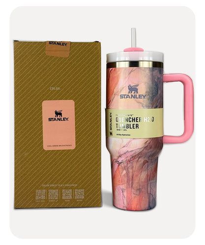 Stanley Style Quencher H2.0 FlowState Tumbler - Drinkware Accessory Designed For Liquid Hydration And Daily Travel Routine - Cosmic Marble (1200ML)